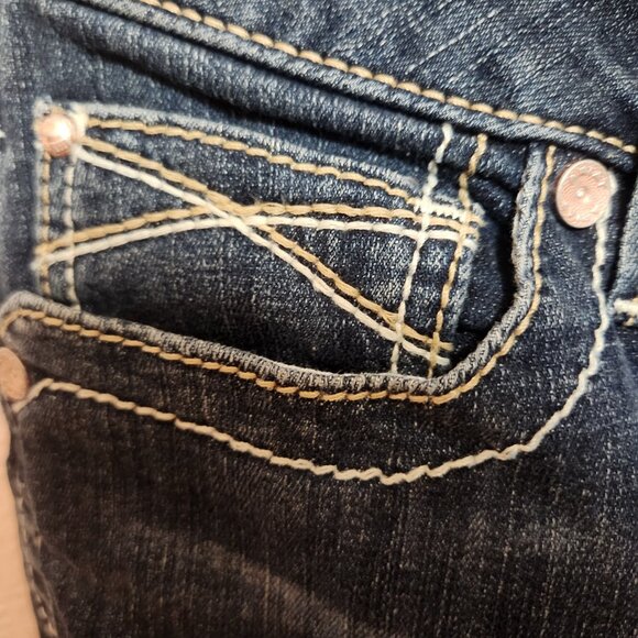 Ariat Real Midrise Straight Womens 27s Western Blue Jeans NEW - Picture 5 of 12